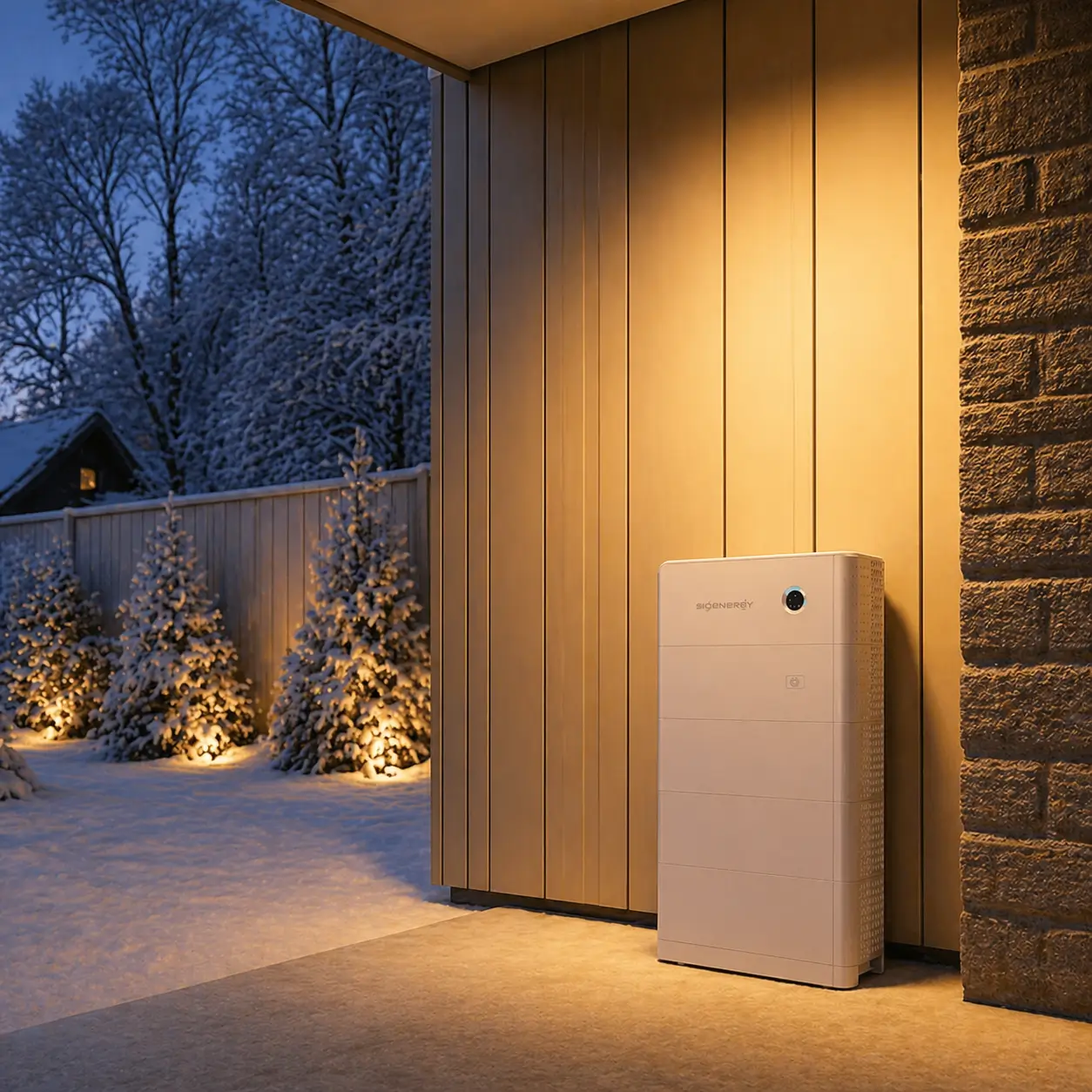 Batterilagring på vinter, Sigenergy SIgenstor. Batteri till solceller, solcellsbatteri
